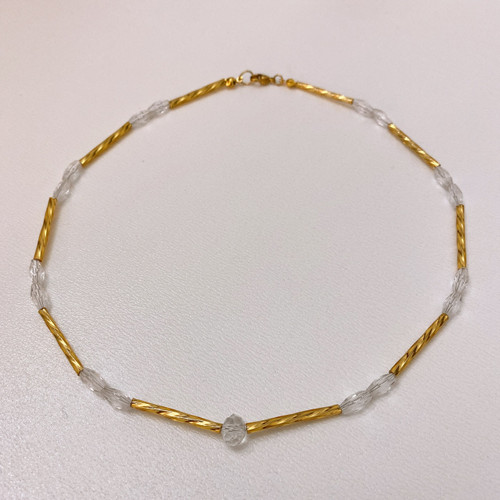 گردنبند زنانه طلایی قفل رنگ ثابت G033